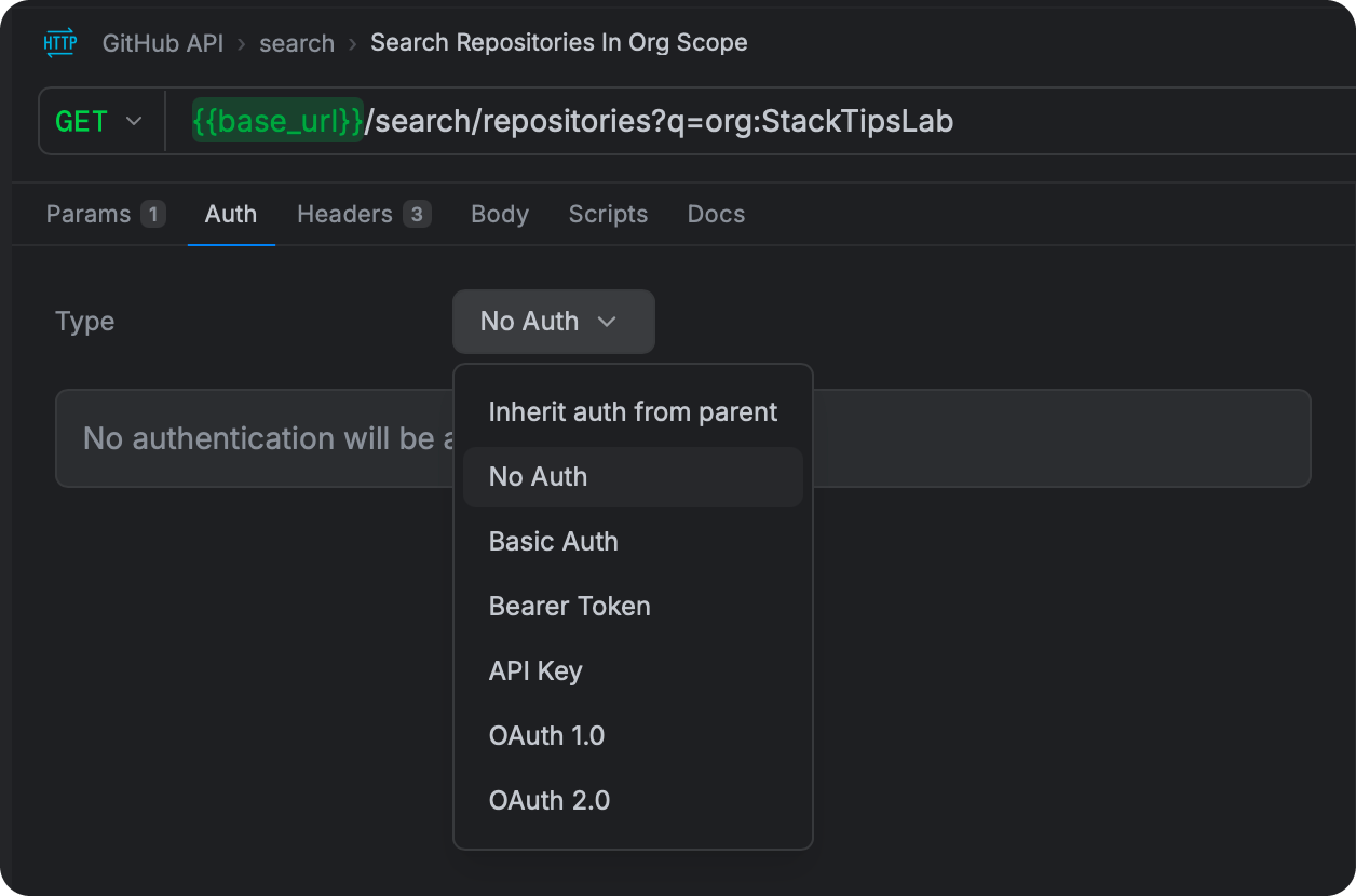 Curlex Supported Auth Types